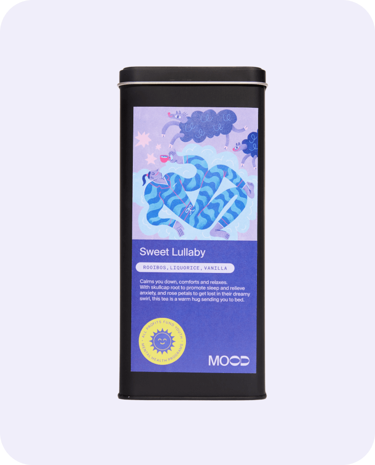 Rooibos, liquorice and vanilla herbal tea tin by MOOD Tea