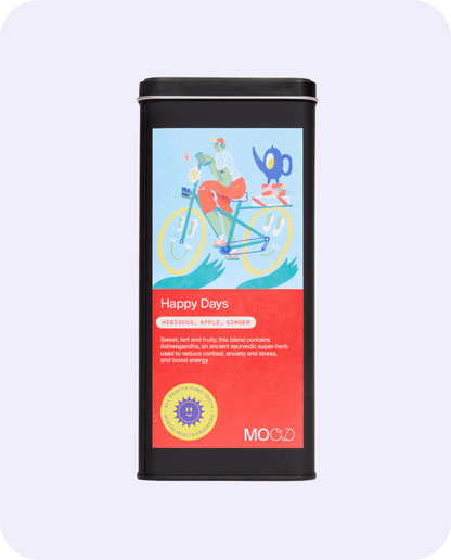 Hibiscus, apple and ginger herbal tea tin by MOOD Tea