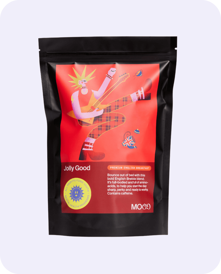 English Breakfast black tea pouch by MOOD Tea