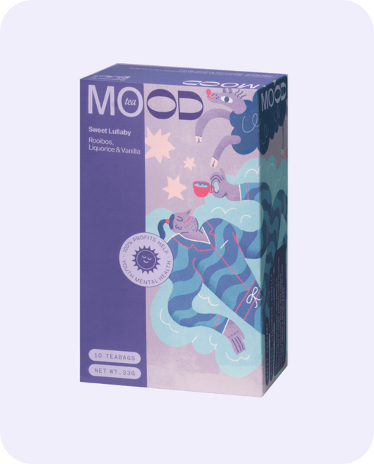 Rooibos, liquorice and vanilla herbal tea box by MOOD Tea